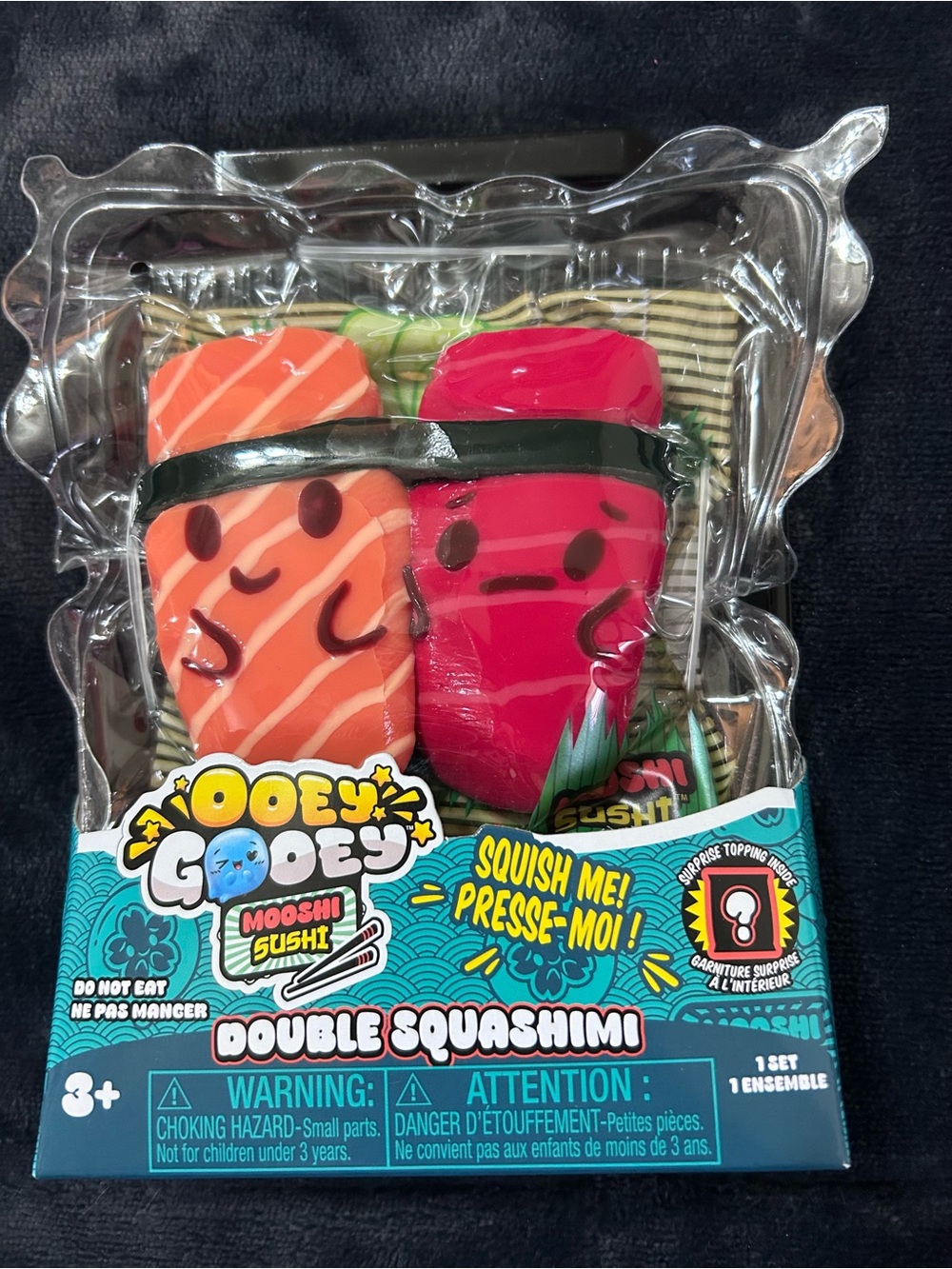 Ooey Gooey Mooshi Sushi Double Squashimi Squishy Sushi Toy